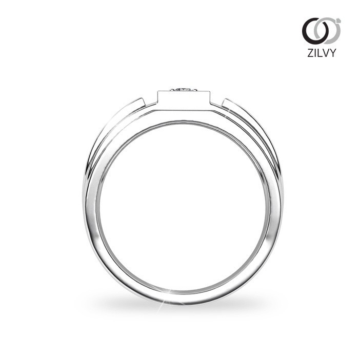 Zilvy - แหวนชายเพชรน้ำร้อย 0.26 กะรัต (BR192)
