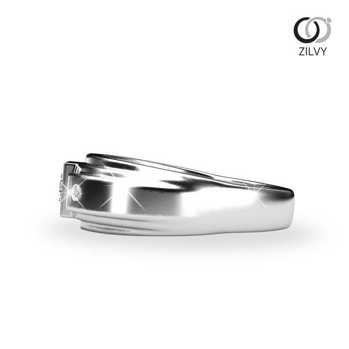 Zilvy - แหวนชายเพชรน้ำร้อย 0.26 กะรัต (BR192)