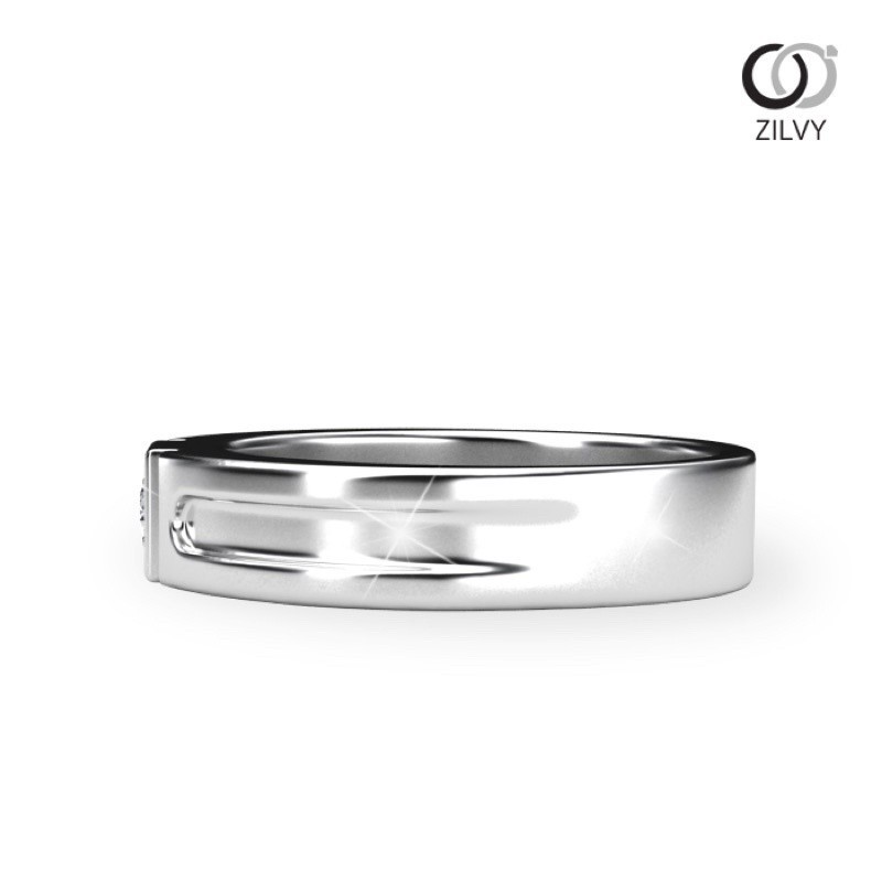 Zilvy แหวนเพชรชายน้ำร้อย 0.07 กะรัต (BR379)