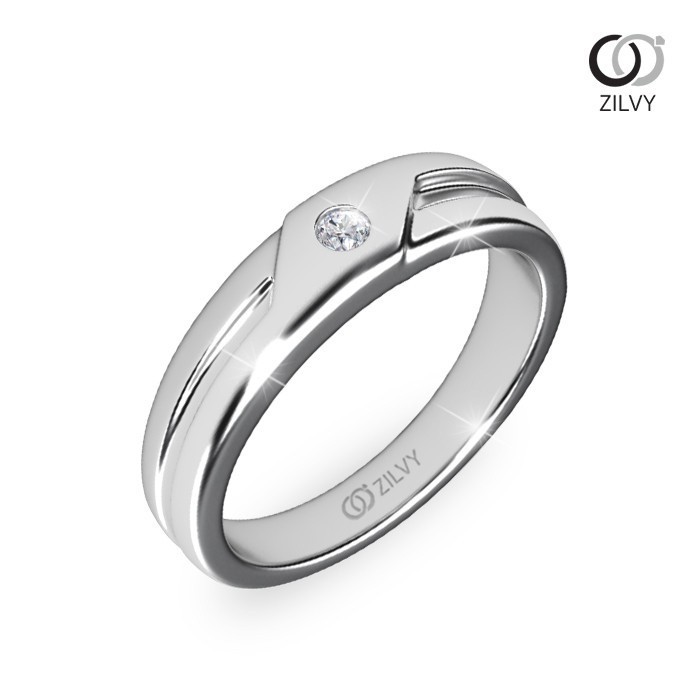 Zilvy Chalerm - แหวนชายเพชรน้ำร้อย 0.05 กะรัต  (BR322)