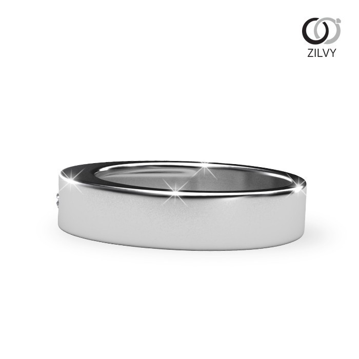 Zilvy - แหวนชายเพชรน้ำร้อย 0.10 กะรัต (BR173)