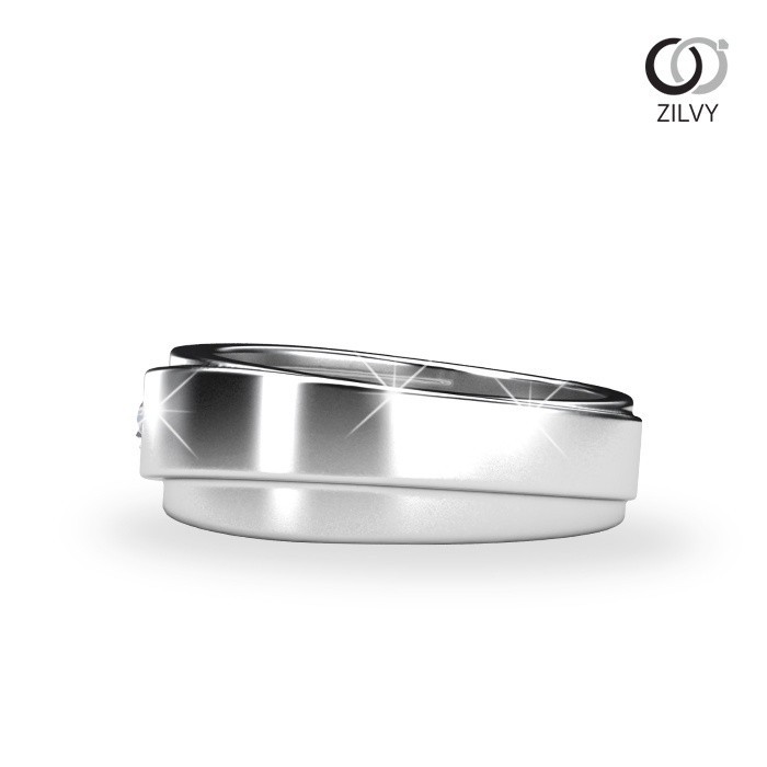 Zilvy - แหวนชายเพชรน้ำร้อย 0.20 กะรัต (BR187)