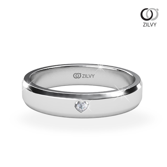 Zilvy - แหวนชายเพชรน้ำร้อย 0.03 กะรัต (BR138)