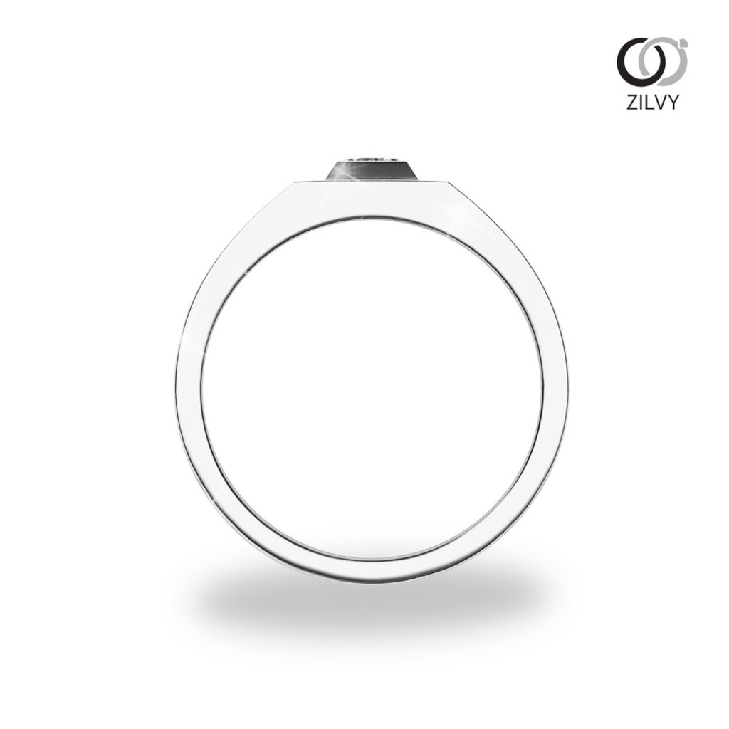 Zilvy - แหวนชายเพชรน้ำร้อย 0.10 กะรัต (BR454)