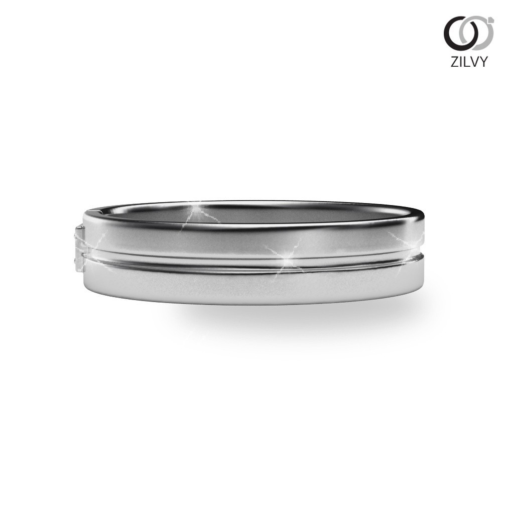 Zilvy - แหวนชายเพชรน้ำร้อย 0.03 กะรัต (BR144)