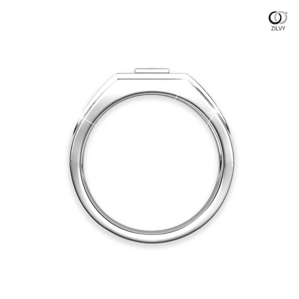 Zilvy - แหวนชายเพชรน้ำร้อย 0.10 กะรัต (BR186)