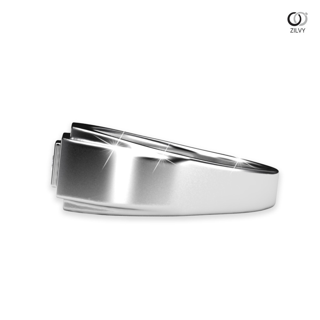 Zilvy - แหวนชายเพชรน้ำร้อย 0.10 กะรัต (BR186)