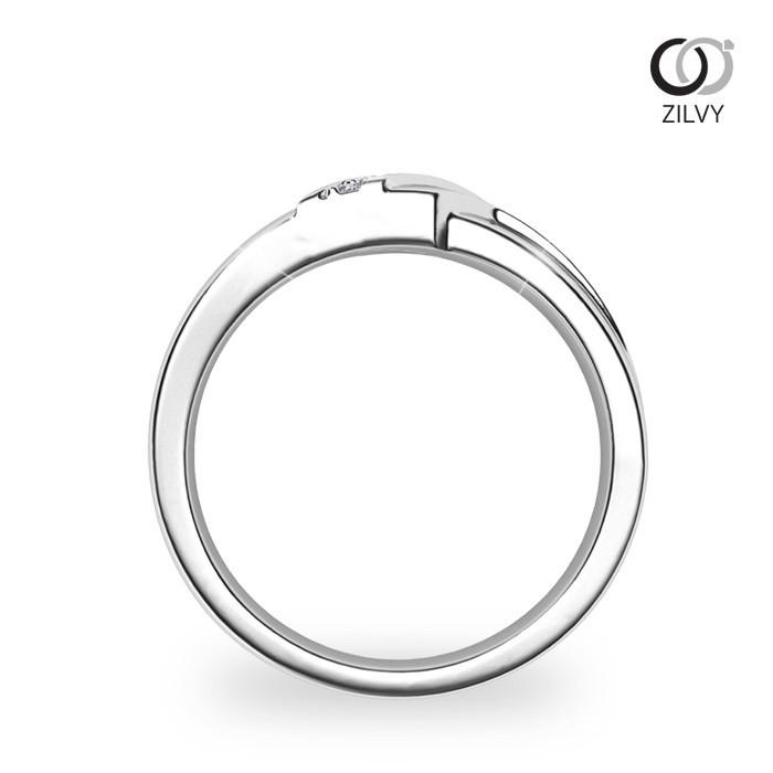 Zilvy - แหวนชายเพชรน้ำร้อย 0.10กะรัต (BR250)