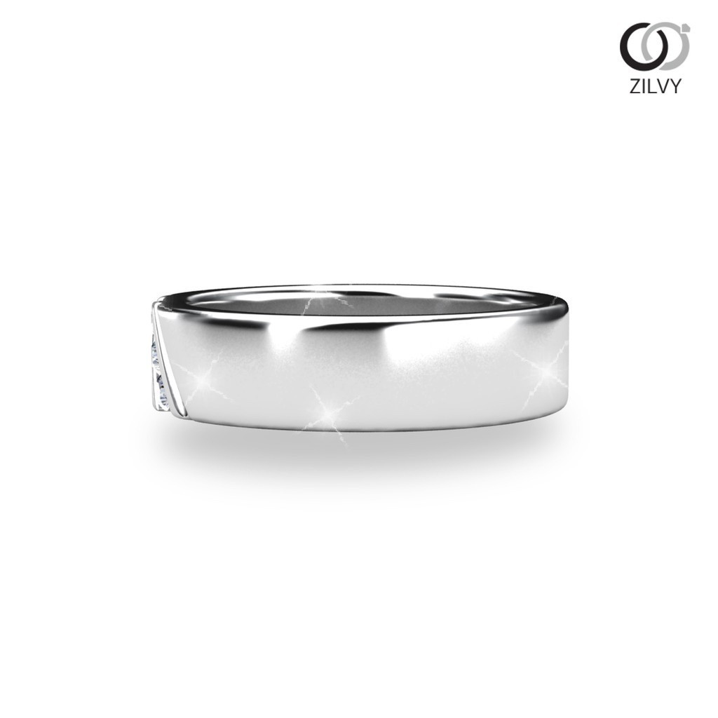 ZILVY  - แหวนชายเพชรน้ำร้อย 0.09 กะรัต (BR091)