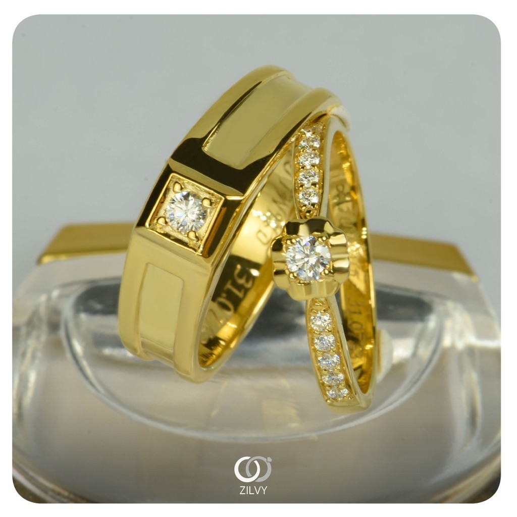 Zilvy - แหวนชายเพชรน้ำร้อย 0.05 กะรัต (BR340)