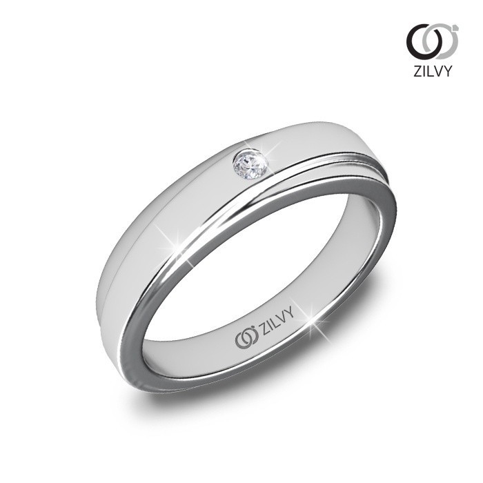 Zilvy - แหวนชายเพชรน้ำร้อย 0.05 กะรัต (BR190)