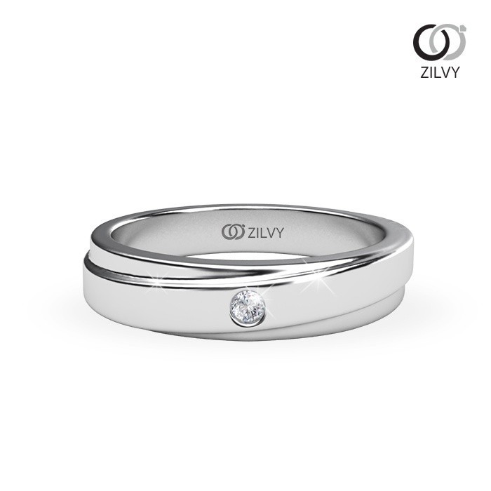 Zilvy - แหวนชายเพชรน้ำร้อย 0.05 กะรัต (BR190)