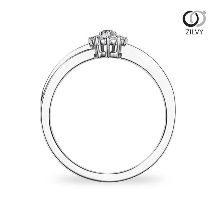 Zilvy - แหวนหญิงเพชรน้ำร้อย 0.14 กะรัต (GR1047)