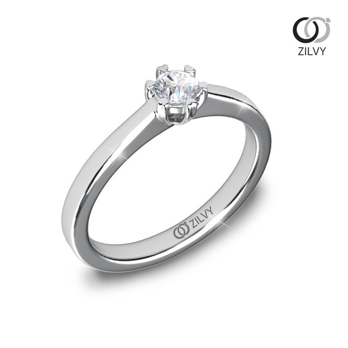 Zilvy - แหวนหญิงเพชรน้ำร้อย 0.10 กะรัต (GR1008)