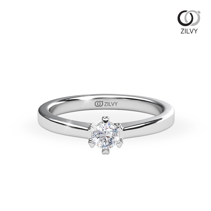 Zilvy - แหวนหญิงเพชรน้ำร้อย 0.10 กะรัต (GR1008)