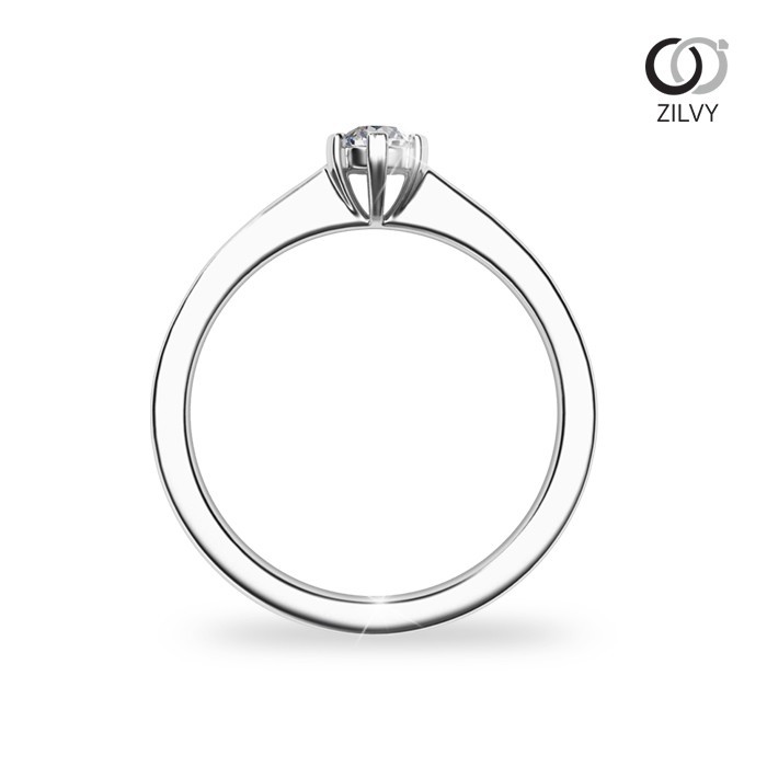 Zilvy - แหวนหญิงเพชรน้ำร้อย 0.10 กะรัต (GR1008)