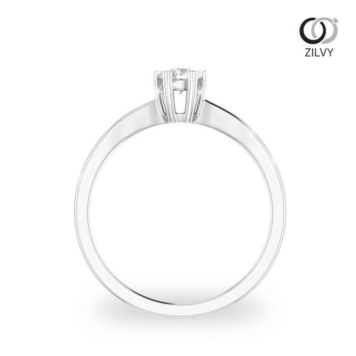 Zilvy - แหวนเพชรผู้หญิง 0.10 กะรัต เพชรน้ำร้อย (GR238)