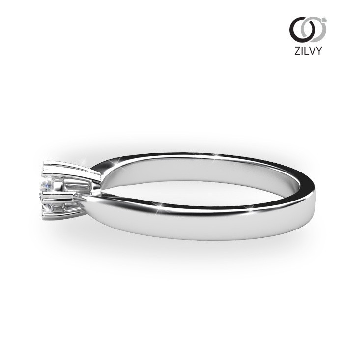 Zilvy - แหวนเพชรผู้หญิง 0.10 กะรัต เพชรน้ำร้อย (GR238)