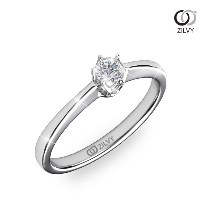 Zilvy - แหวนหญิงเพชรน้ำร้อย 0.10 กะรัต (GR307)