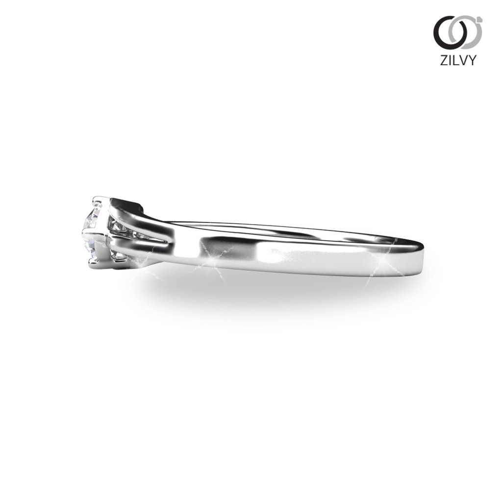Zilvy - แหวนหญิงเพชรน้ำร้อย 0.10 กะรัต ตัวเรือน White Gold  (GR1258)