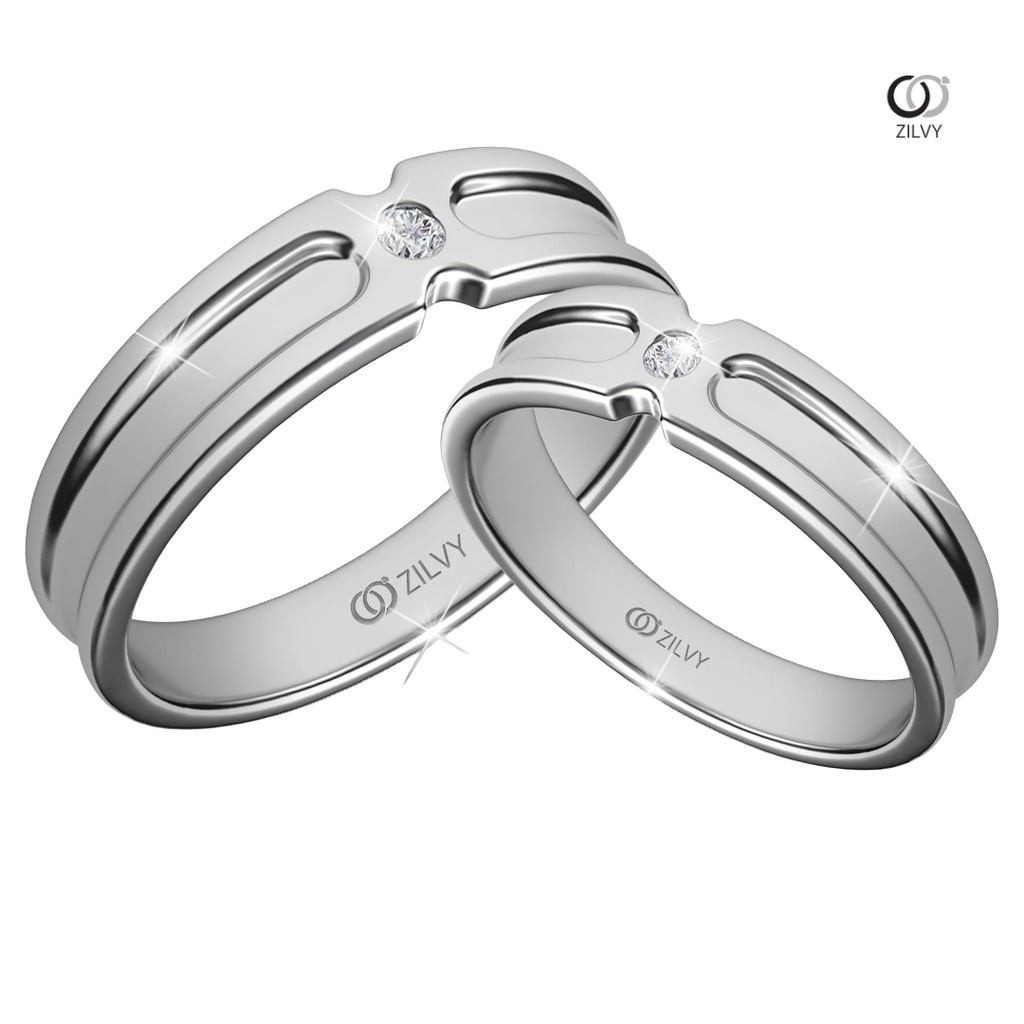 Zilvy - แหวนคู่เพชรน้ำร้อย (BR147/BR147)