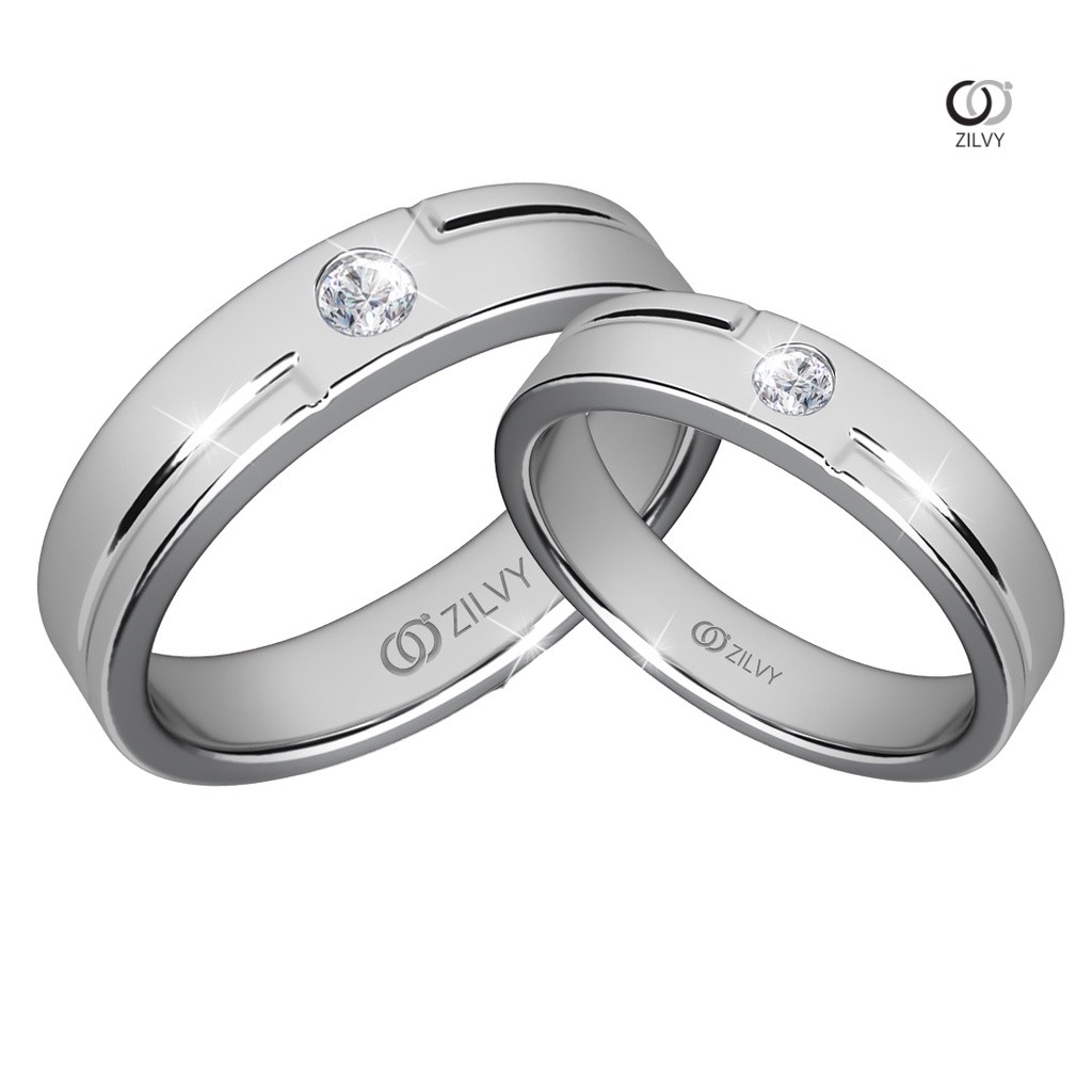Zilvy - แหวนคู่เพชรน้ำร้อย (GR444/GR444)