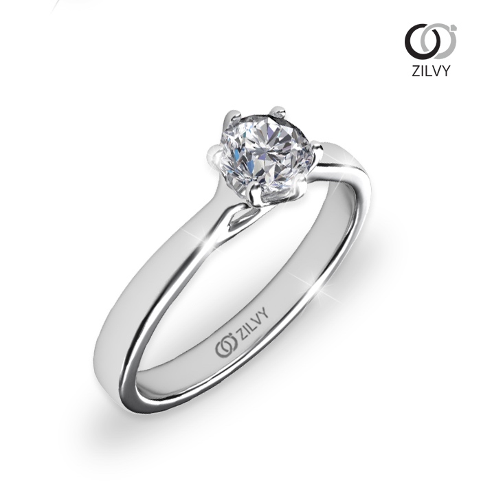 Zilvy แหวนเพชรผู้หญิง เม็ดเดี่ยว 0.50 กะรัต (GR478)