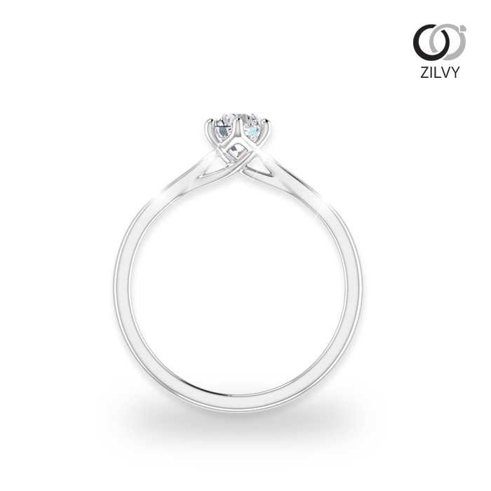 Zilvy แหวนเพชรผู้หญิง เม็ดเดี่ยว 0.50 กะรัต (GR478)