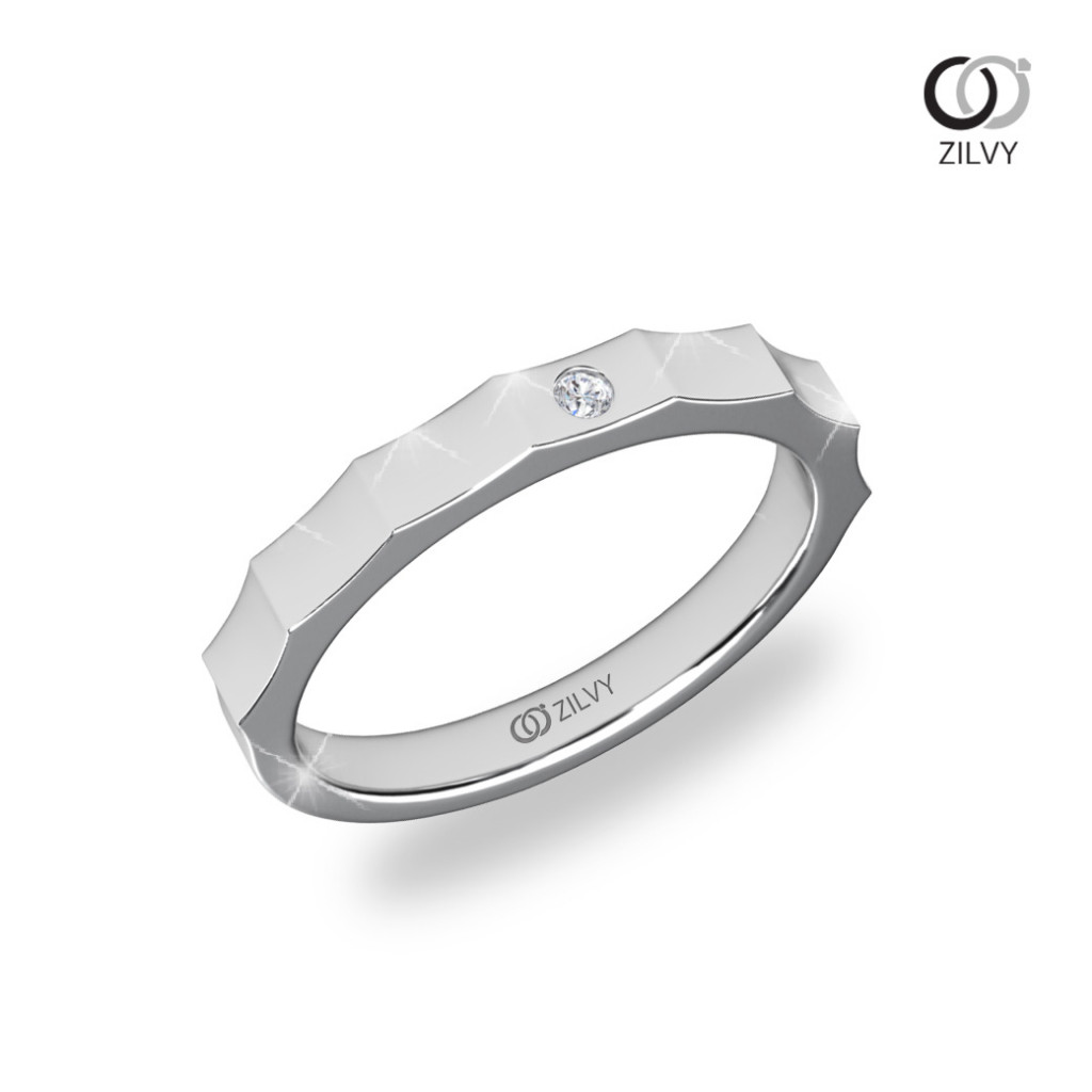 Zilvy - แหวนหญิงเพชรน้ำร้อย 0.02 กะรัต (GR1443)