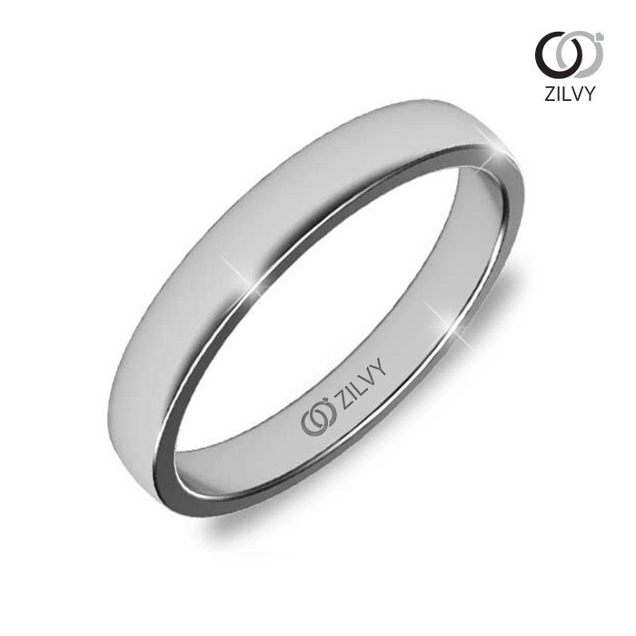 Zilvy  - แหวน White Gold 2.5 MM (BR335)