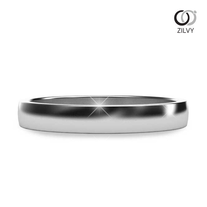 Zilvy  - แหวน White Gold 2.5 MM (BR335)
