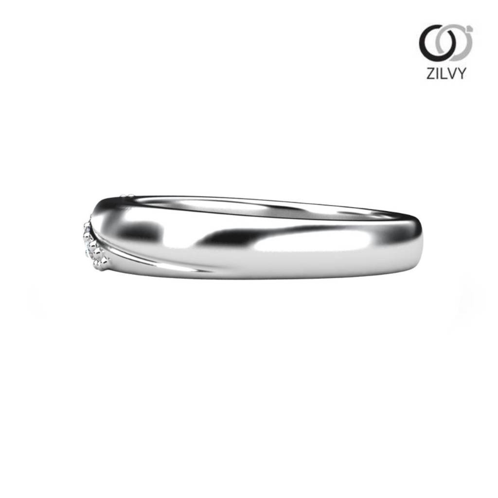 Zilvy แหวนเพชร 0.10 กะรัต เพชรน้ำร้อย (GR035)