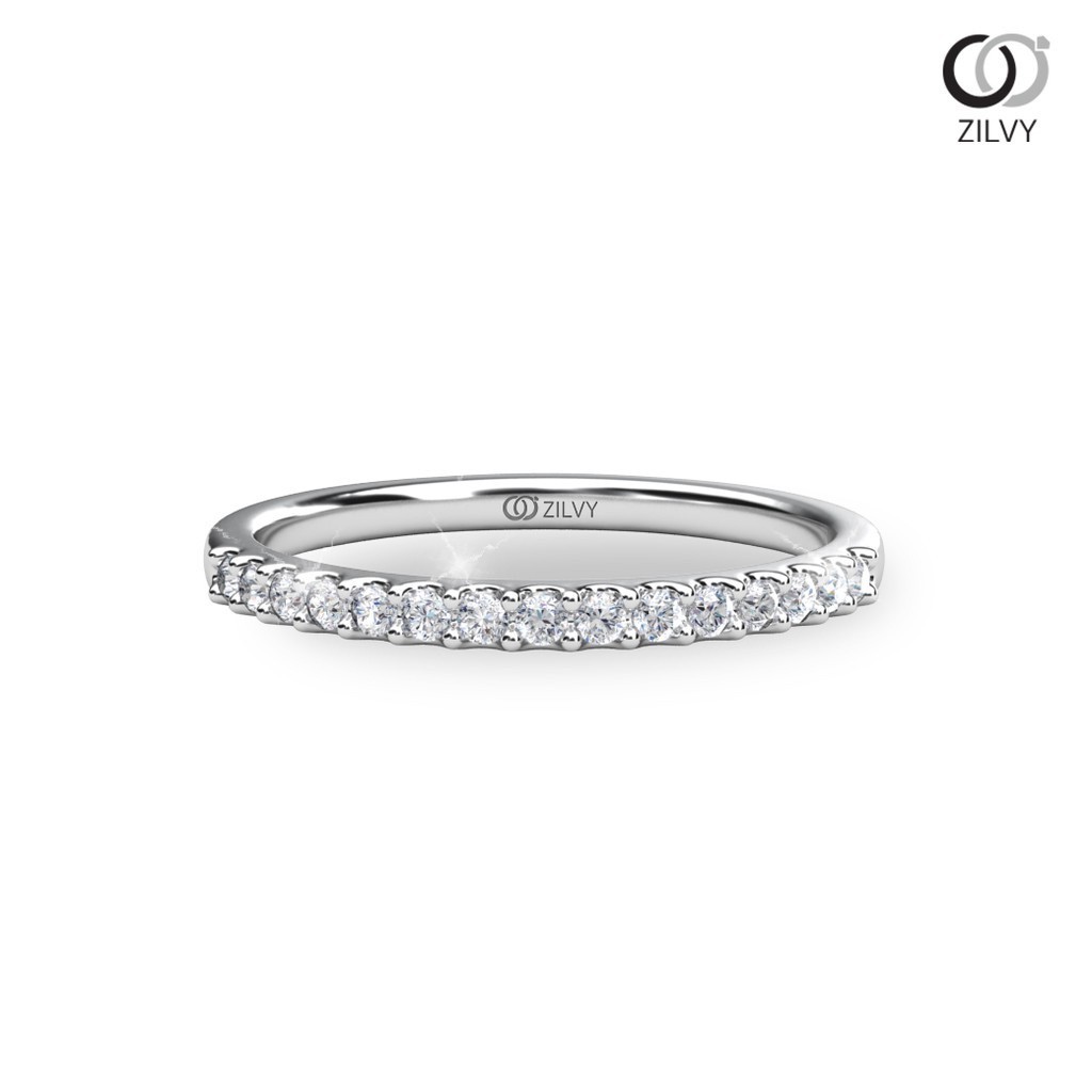Zilvy - แหวนหญิงเพชรน้ำร้อย 0.15 กะรัต ตัวเรือน White Gold  (GR1257)