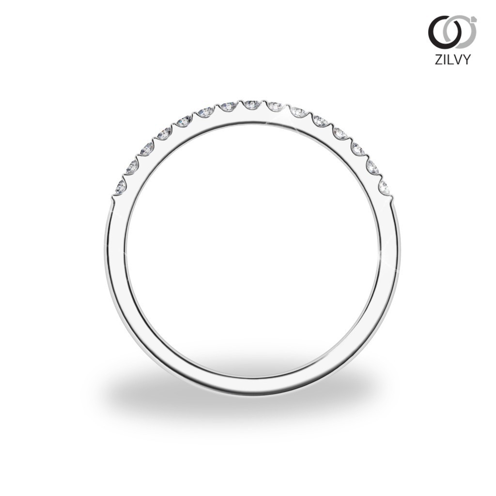 Zilvy - แหวนหญิงเพชรน้ำร้อย 0.15 กะรัต ตัวเรือน White Gold  (GR1257)