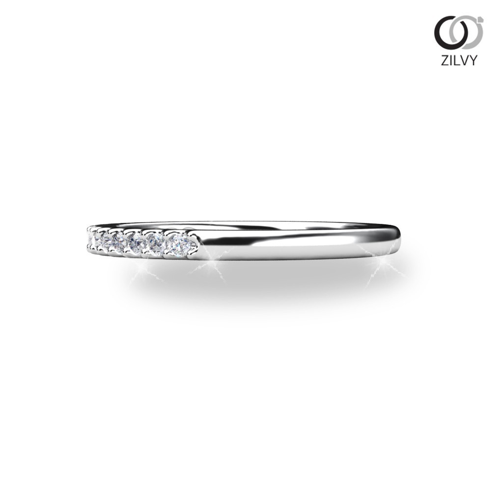 Zilvy - แหวนหญิงเพชรน้ำร้อย 0.15 กะรัต ตัวเรือน White Gold  (GR1257)