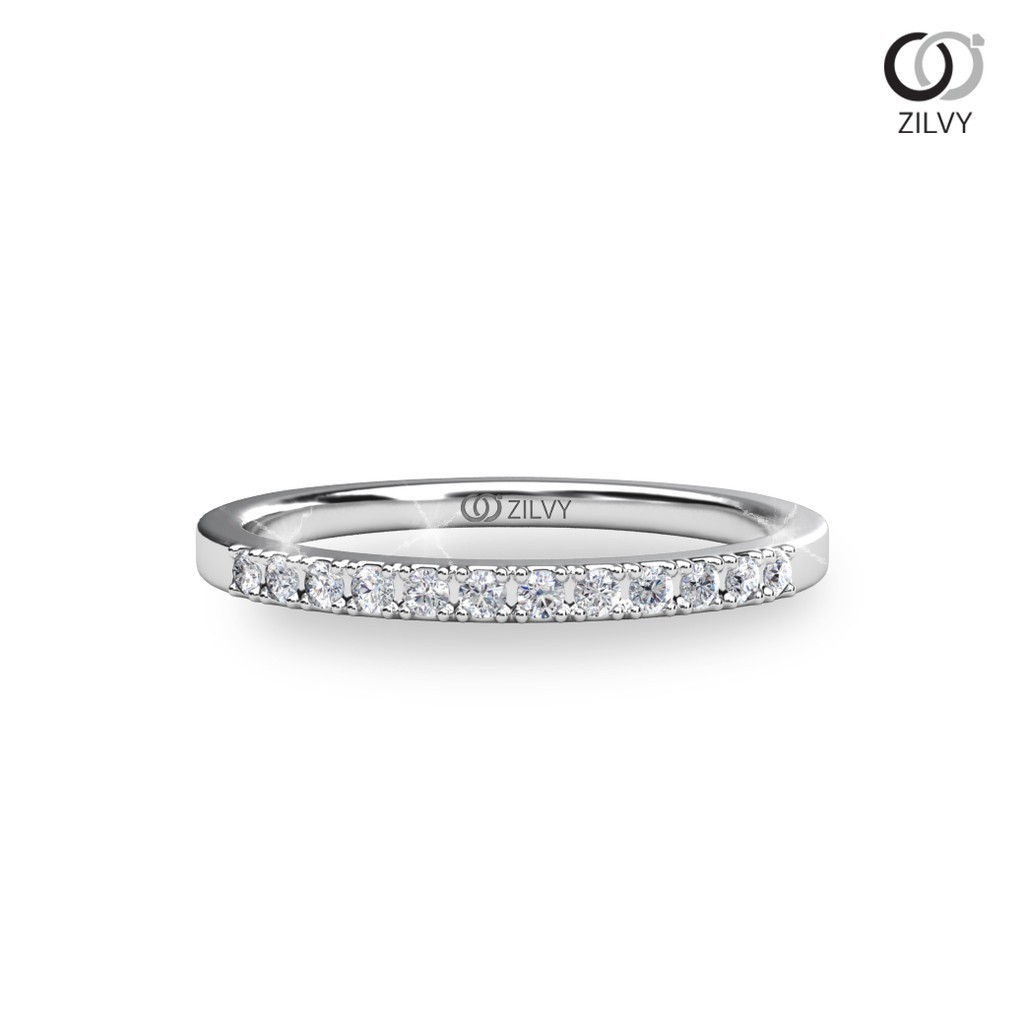 Zilvy - แหวนหญิงเพชรน้ำร้อย 0.12 กะรัต ตัวเรือน White Gold  (GR1171)