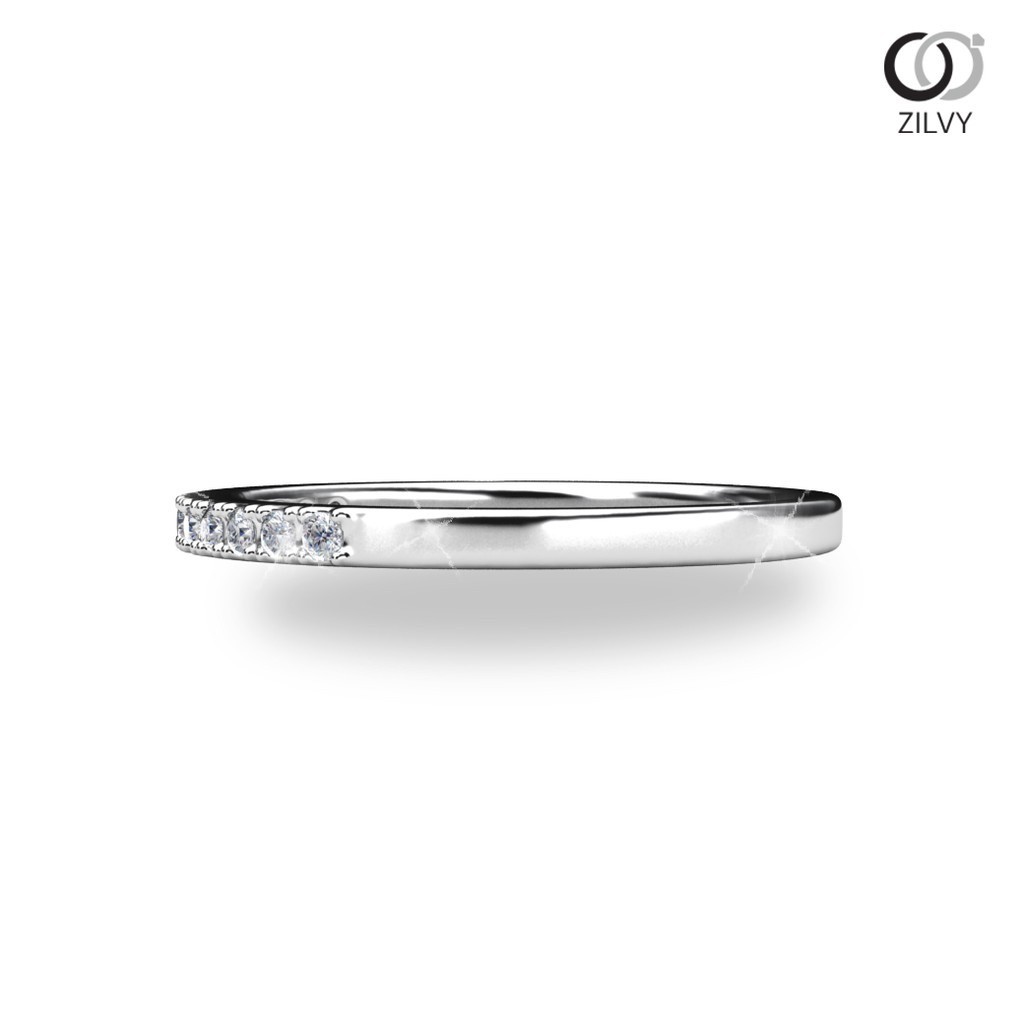 Zilvy - แหวนหญิงเพชรน้ำร้อย 0.12 กะรัต ตัวเรือน White Gold  (GR1171)