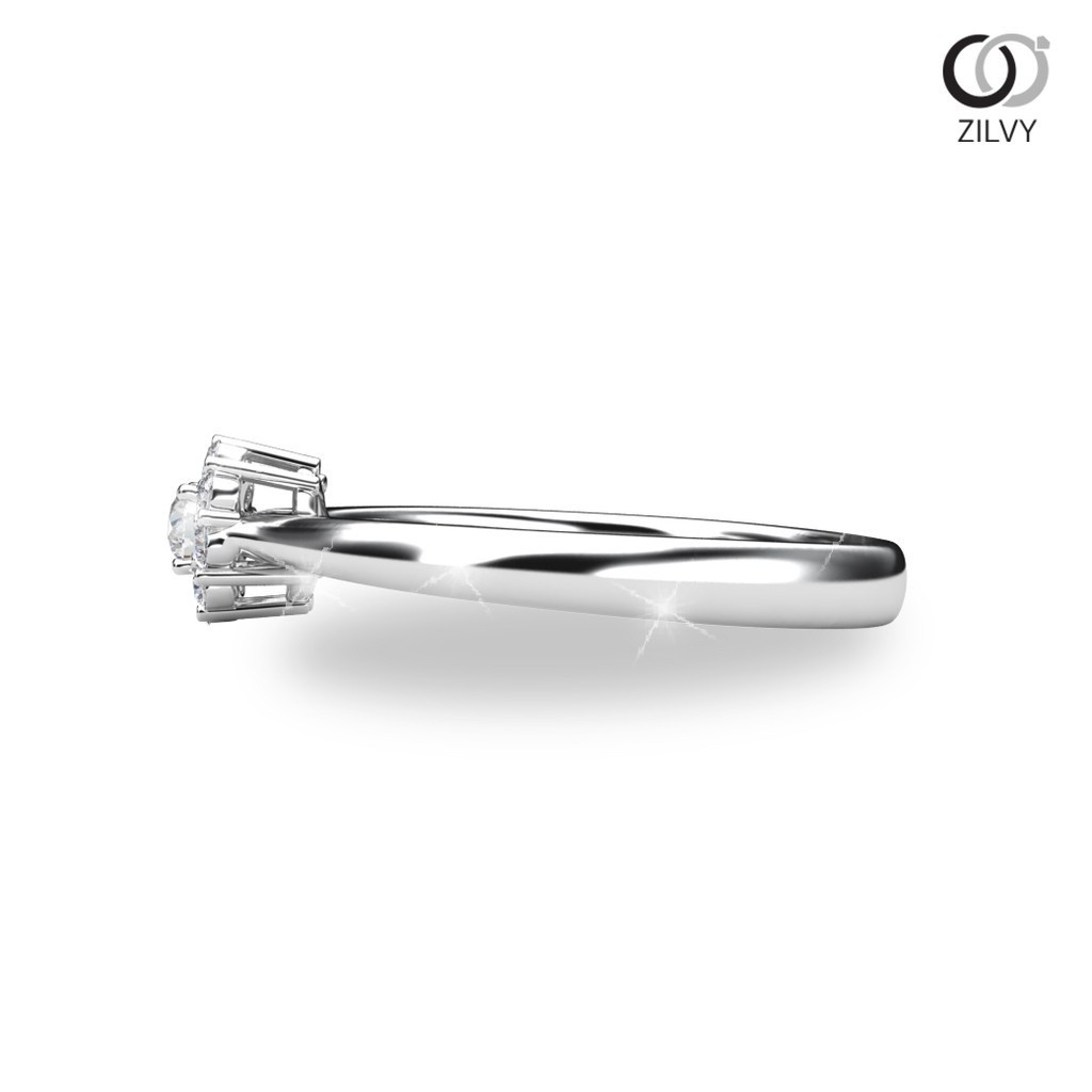 Zilvy - แหวนหญิงเพชรน้ำร้อย 0.16 กะรัต ตัวเรือน White Gold  (GR1223)