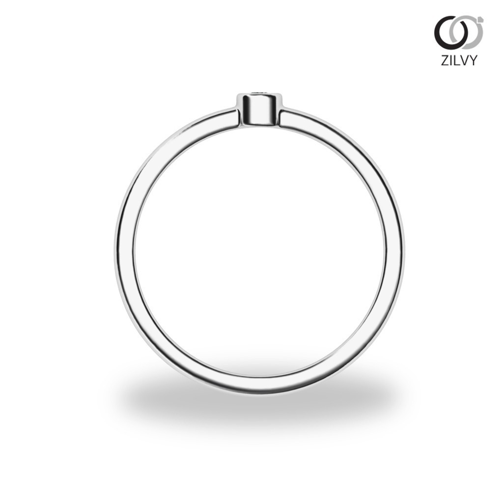 Zilvy - แหวนหญิงเพชรน้ำร้อย 0.03 กะรัต ตัวเรือน White Gold  (GR1189)