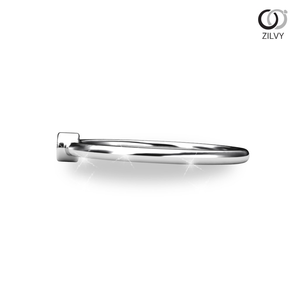 Zilvy - แหวนหญิงเพชรน้ำร้อย 0.03 กะรัต ตัวเรือน White Gold  (GR1189)