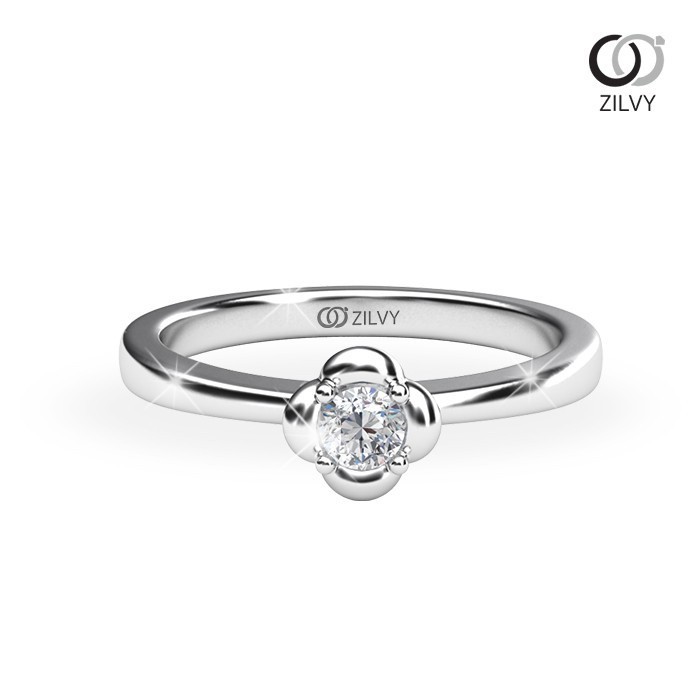 Zilvy - แหวนหญิงเพชรน้ำร้อย 0.10 กะรัต (GR896)