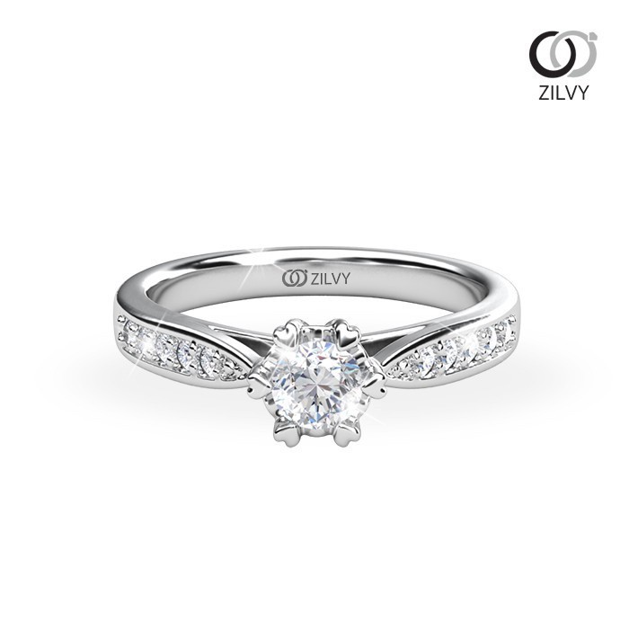 Zilvy - แหวนหญิงเพชรน้ำร้อย 0.30 กะรัต (GR1246)
