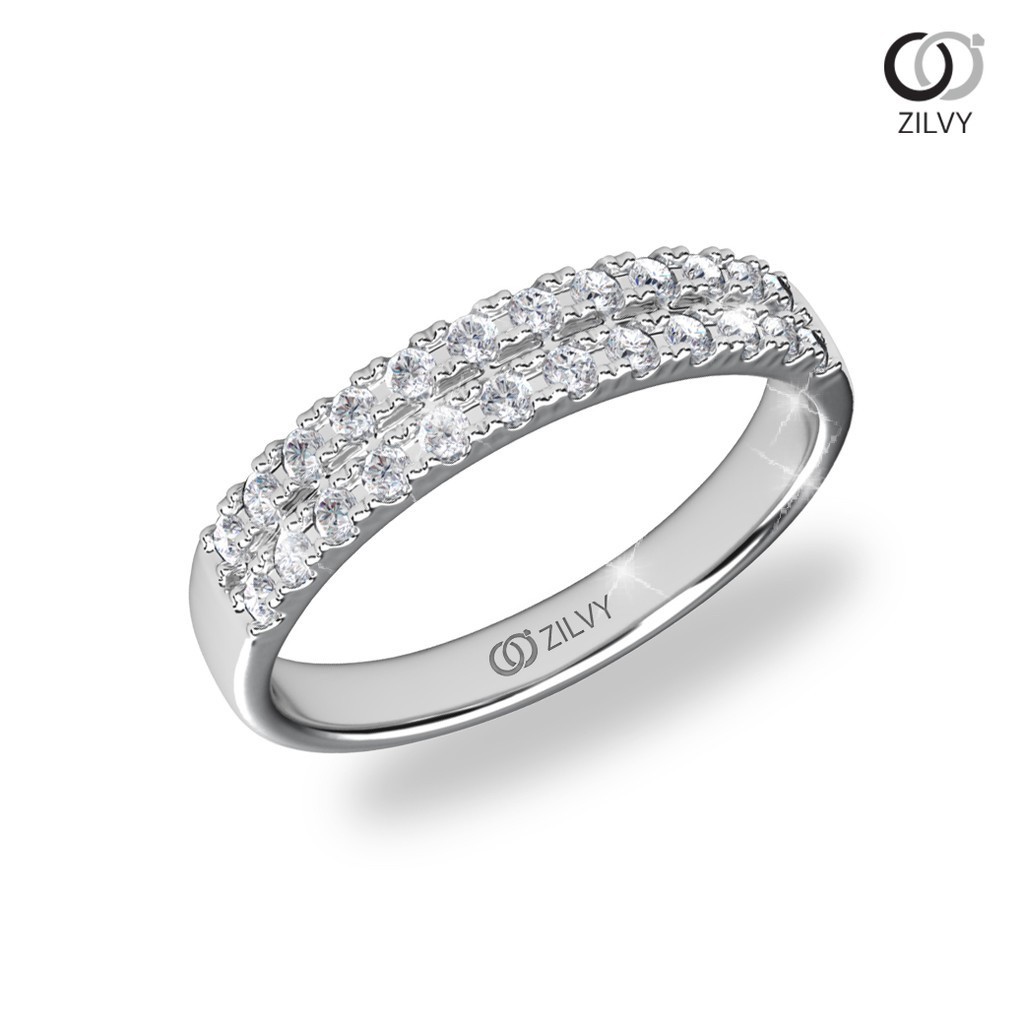 Zilvy - แหวนหญิงเพชรน้ำร้อย 0.48 กะรัต ตัวเรือน White Gold  (GR1213)