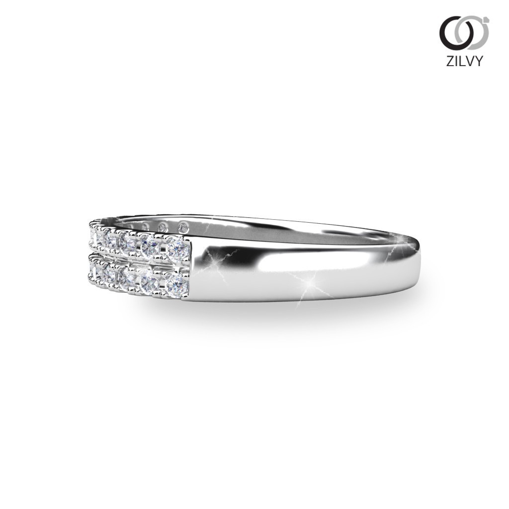 Zilvy - แหวนหญิงเพชรน้ำร้อย 0.48 กะรัต ตัวเรือน White Gold  (GR1213)
