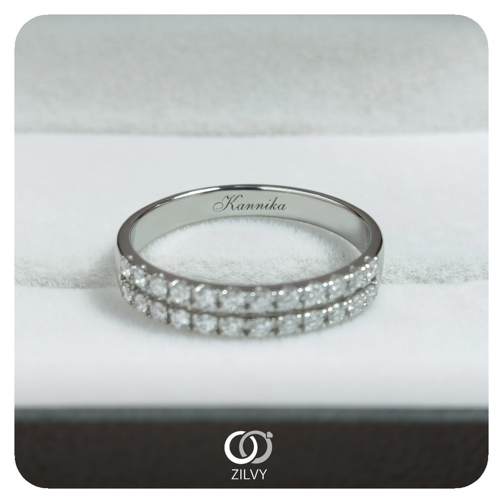 Zilvy - แหวนหญิงเพชรน้ำร้อย 0.48 กะรัต ตัวเรือน White Gold  (GR1213)