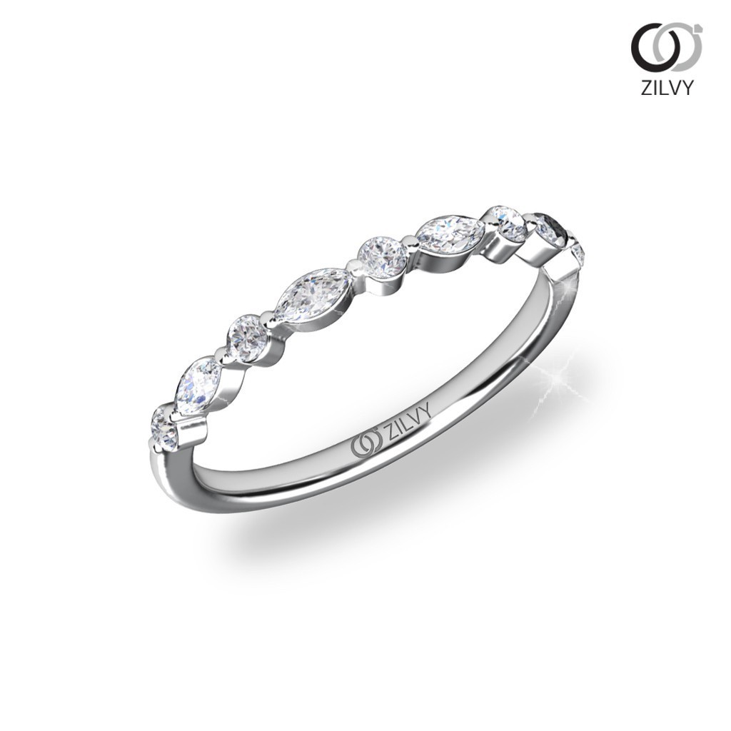 Zilvy - แหวนหญิงเพชรน้ำร้อย 0.22 กะรัต ตัวเรือน White Gold  (GR1168)