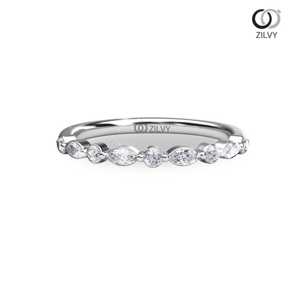 Zilvy - แหวนหญิงเพชรน้ำร้อย 0.22 กะรัต ตัวเรือน White Gold  (GR1168)