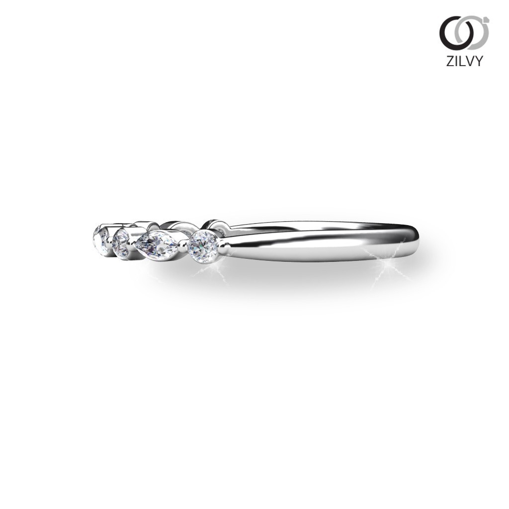 Zilvy - แหวนหญิงเพชรน้ำร้อย 0.22 กะรัต ตัวเรือน White Gold  (GR1168)
