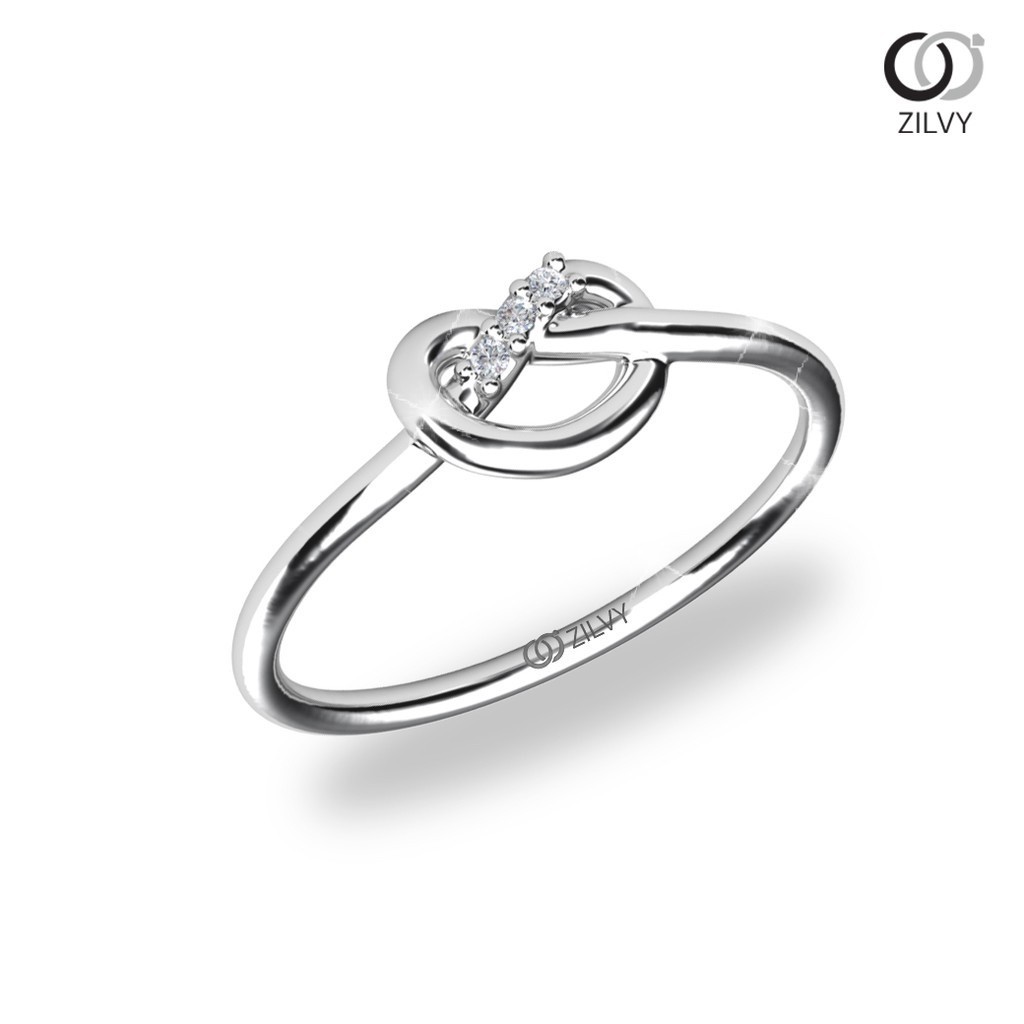 Zilvy - แหวนหญิงเพชรน้ำร้อย 0.03 กะรัต ตัวเรือน White Gold  (GR1206)