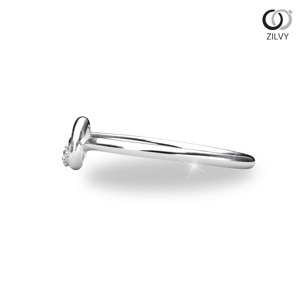 Zilvy - แหวนหญิงเพชรน้ำร้อย 0.03 กะรัต ตัวเรือน White Gold  (GR1206)